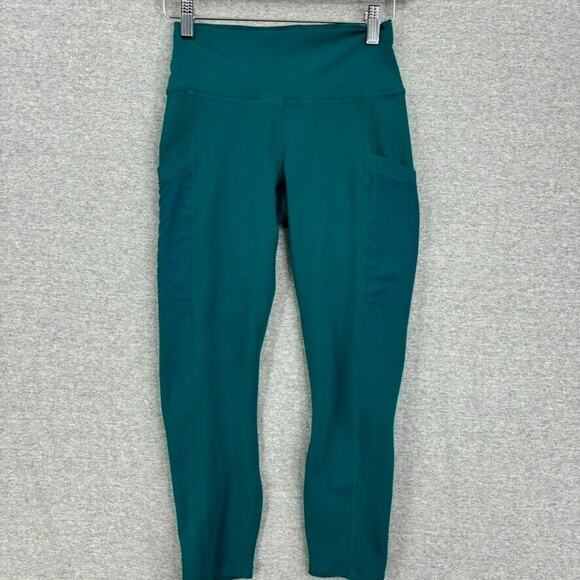 Fabletics Leggings Womens XS Aqua Athletic Gym Yoga Running Activewear Pants - Picture 1 of 12
